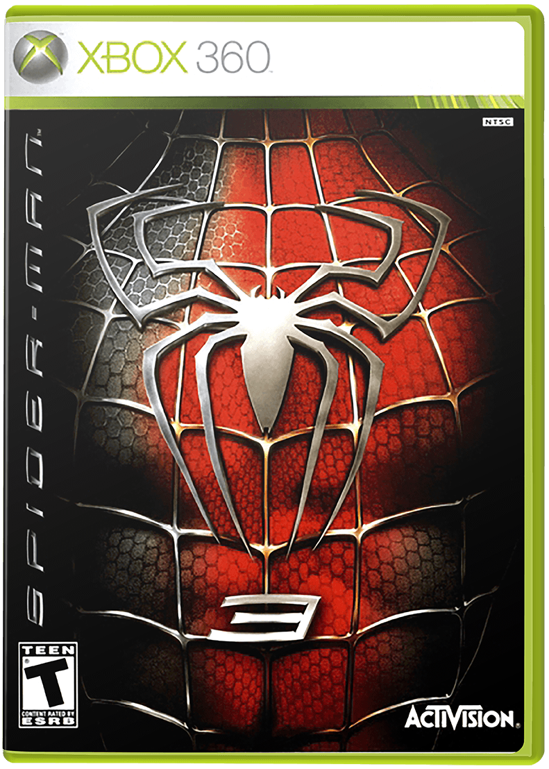 Spiderman 3 box art for Xbox 360